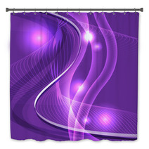 Wave Line Burst Purple Background Vector Bath Decor 69103939