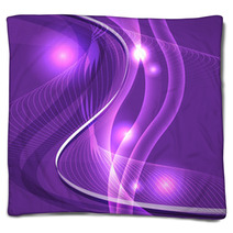Wave Line Burst Purple Background Vector Blankets 69103939