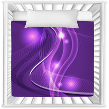 Wave Line Burst Purple Background Vector Nursery Decor 69103939