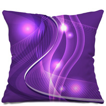 Wave Line Burst Purple Background Vector Pillows 69103939