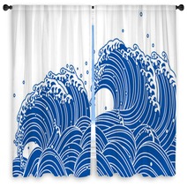 Wave Roller Sea Ocean Splash Window Curtains 92703908