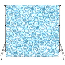 Wave Sum Sea Pattern Kimono Backdrops 169774740