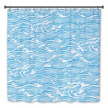 Wave Sum Sea Pattern Kimono Bath Decor 169774740