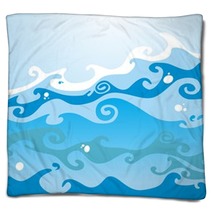 Waves On The Sea Blankets 27269634