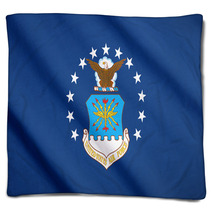 Waving Flag Of US Air Force Blankets 68247650