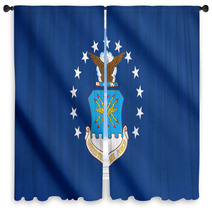 Waving Flag Of US Air Force Window Curtains 68247650