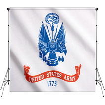 Waving Flag Of US Army Backdrops 68363012