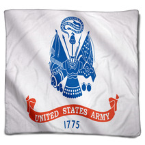 Waving Flag Of US Army Blankets 68363012