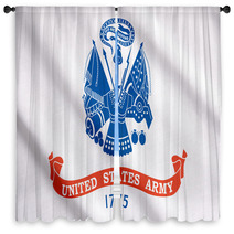 Waving Flag Of US Army Window Curtains 68363012