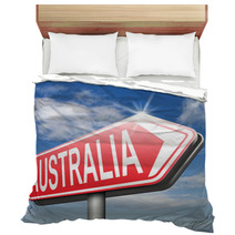 Way To Australia Arrow Sign Bedding 71896030