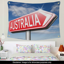 Way To Australia Arrow Sign Wall Art 71896030