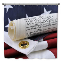 We The People - Constitution Document And American Flag. Bath Decor 83082400