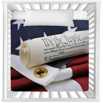We The People - Constitution Document And American Flag. Nursery Decor 83082400