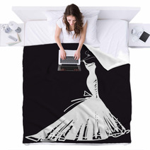 Wedding Dress Blankets 49950681