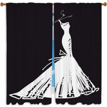 Wedding Dress Window Curtains 49950681