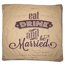 Wedding Invitation Vintage Typographic Background Blankets 51569769