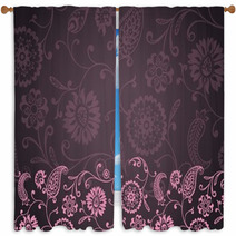 Wedding Template Design, Paisley Floral Pattern , India Window Curtains 46705634