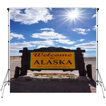 Welcome To Alaska State Concept Backdrops 140466603