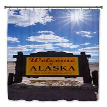 Welcome To Alaska State Concept Bath Decor 140466603