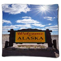 Welcome To Alaska State Concept Blankets 140466603
