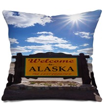 Welcome To Alaska State Concept Pillows 140466603