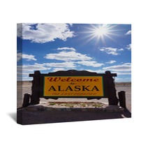 Welcome To Alaska State Concept Wall Art 140466603