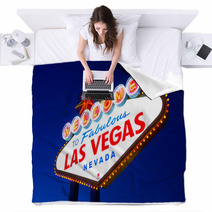 Welcome To Fabulous Las Vegas Sign Blankets 37982860