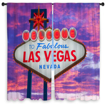 Welcome To Fabulous Las Vegas Sign Nevada Window Curtains 63207157