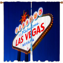 Welcome To Fabulous Las Vegas Sign Window Curtains 37982860