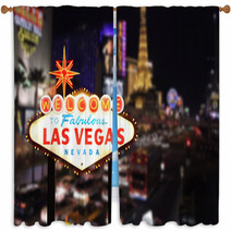 Welcome To Las Vegas Nevada Window Curtains 13126695