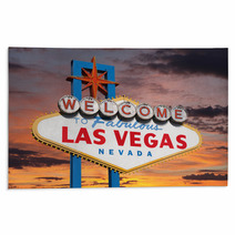 Welcome To Las Vegas Sign With Sunset Sky Rugs 53421662