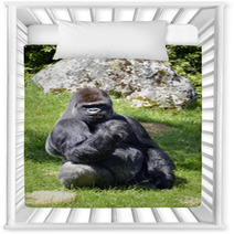 Western Lowland Gorilla Sitting Grass Nursery Decor 57015515