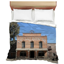 Western Style Saloon In An Old American Town Bedding 36599085