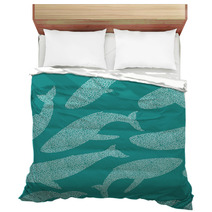 Whales Seamless Pattern Bedding 50519549