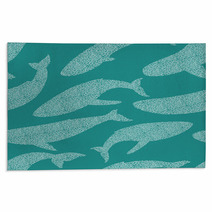 Whales Seamless Pattern Rugs 50519549