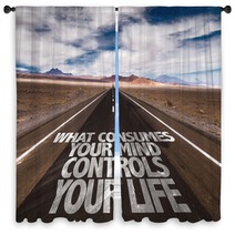 What Consumes Your Mind Controls You Life Written On The Road Window Curtains 88872199