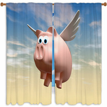 When Pigs Fly Window Curtains 42988553