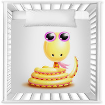 Whimsical Kawaii Cute Cartoon Snake Nursery Decor 45962357