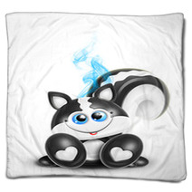 Whimsical Kawaii Cute Skunk Blankets 45778095