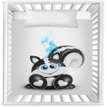 Whimsical Kawaii Cute Skunk Nursery Decor 45778095