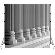 White Ancient Marble Pillars In A Row Backdrops 64479268