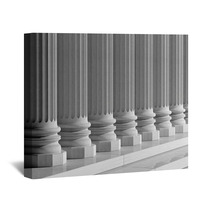 White Ancient Marble Pillars In A Row Wall Art 64479268