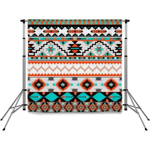 White And Brown Navajo Pattern Backdrops 50682284
