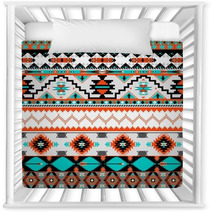 White And Brown Navajo Pattern Nursery Decor 50682284