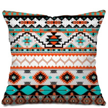 White And Brown Navajo Pattern Pillows 50682284