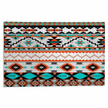 White And Brown Navajo Pattern Rugs 50682284