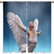 White Angel Window Curtains 22023021