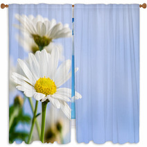 White Daisy Window Curtains 65771294