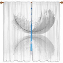 White Feather Reflection Window Curtains 10048067