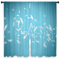 White Feathers Window Curtains 65570899